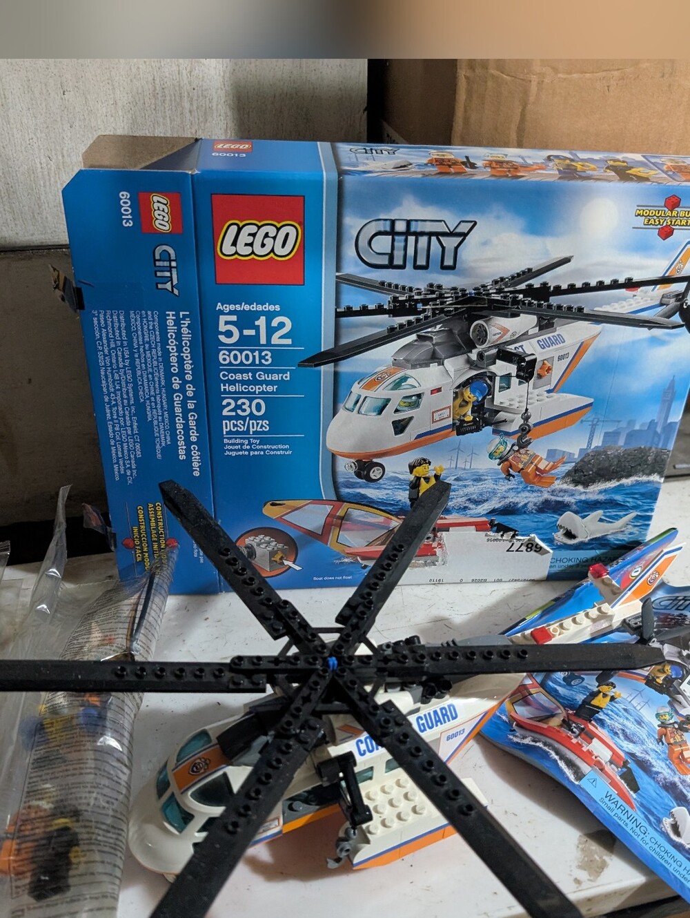 LEGO City 60013 60032 Coast Guard Helicopter Artic Snowmobile COMPLETE